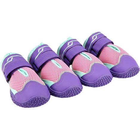 4 chaussures pour chien, bottes en caoutchouc antidérapantes, protection des pattes, pour grande/moyenne/petite taille, hiver/neige (1/5)