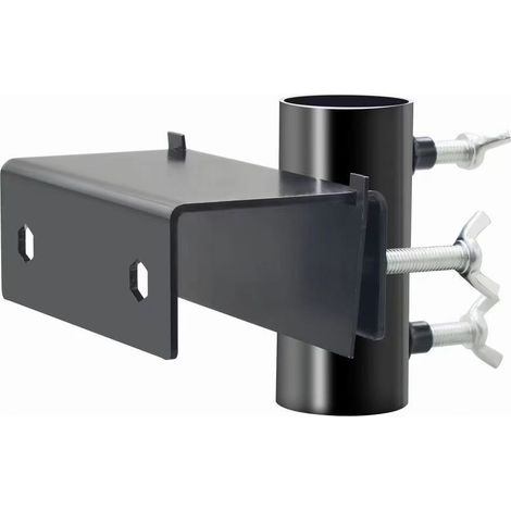 Support de parasol d'extérieur - Pince pour parasol de balcon - Support universel pour balustrade de balcon - Installation universelle pour jardins et pelouses - Noir - Métal (1/5)