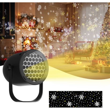 Projecteur Flocon USB - Lampe Projecteur LED Neige Lumières, 360° - Pour Chambre, Bureau, Décoration de Meubles (1/5)