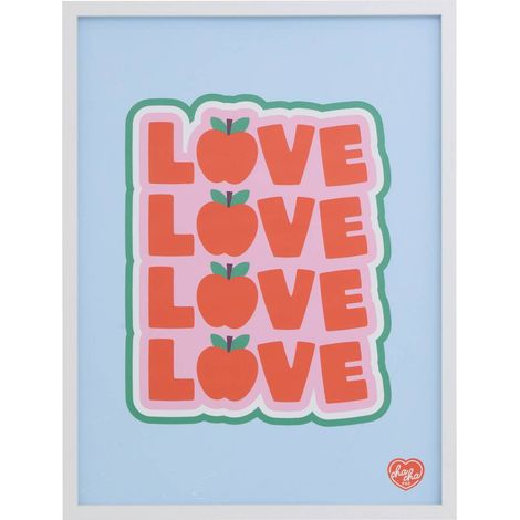 Toile Cha Cha Pop avec Cadre Blanc 31,5x2x41,5 cm - Atmosphera créateur d'intérieur (1/5)