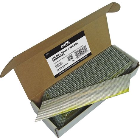 Tacwise 0406 Chiodi di Finitura Angolati Galvanizzati, Tipo DA 15G / 50 mm, Testa a ‘D’, Confezione da 4.000 (1/2)