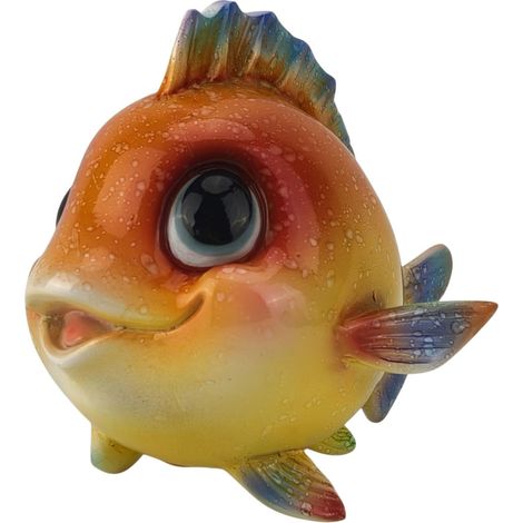 Dekofigur Fisch 15 x 11,5 cm bunt