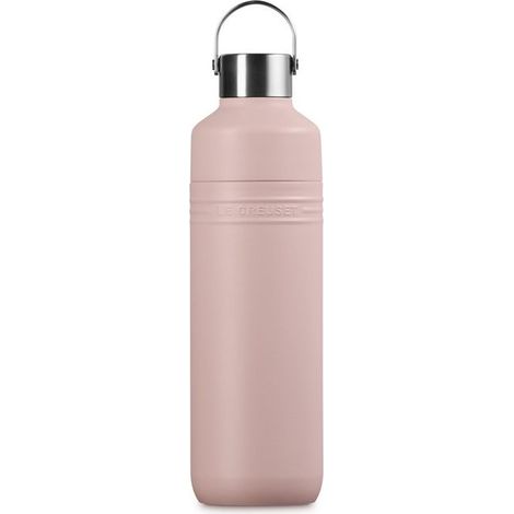 Le Creuset 41066287770001 On the Go Borraccia Termica 500 ml Acciaio Inossidabile Doppia Parete Isolante Sottovuoto Tappo Ermetico Base in Silicone Antiscivolo Apertura Doppia colore Rosa