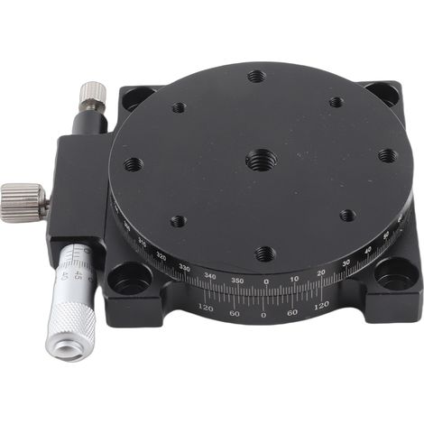 GARRYFIZH Plateforme linéaire manuelle RS60‑L – Déplacement rotatif 360° et translation 60mm – Table coulissante précise – Pour usinage et positionnement (1/5)