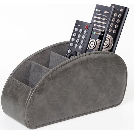 Scatola porta telecomandi con 5 scomparti - adatta per telecomandi TV, DVD, 4K Key e Blu-ray - 20,5118 cm - grigio (1/5)