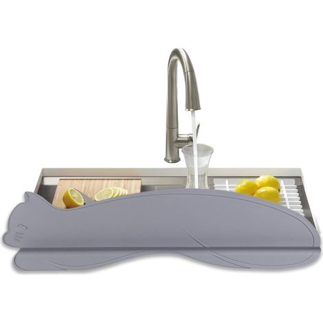 Pare-éclaboussures évier Protecteur butée à ventouses Barrière D'Eau Anti-Éclaboussures Convient Pour Maison, Salle De Bain, Douche, Plans De Travail Et Camping-Car (1/5)