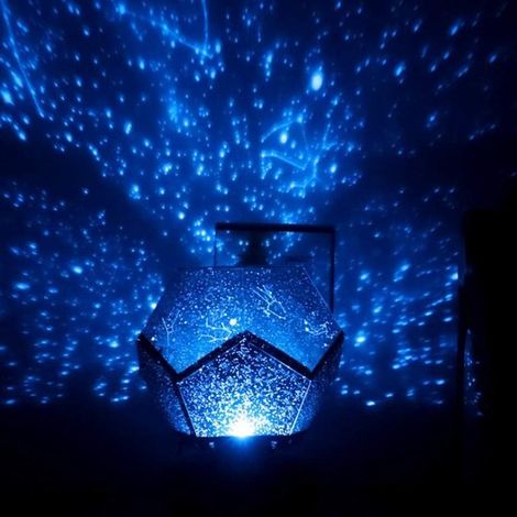USB-betriebene, farbenfrohe Galaxy-LED-Projektionslampe – Romantische Beleuchtung für Schlafzimmer, Wohnzimmer, Kinderzimmer (blau).