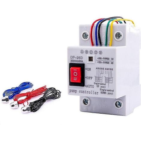 Contrôleur de niveau d'eau automatique DF-96DK, interrupteur 20A 220V, capteur de niveau de liquide pour réservoir d'eau C (Haoyi) (1/5)