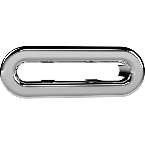 Old London Chrome Oval Overflow Cover - OVFL01U (1/2)