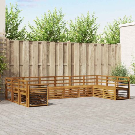 Sofagarnituren 10 pcs Natur Massivholz Akazie (1/5)