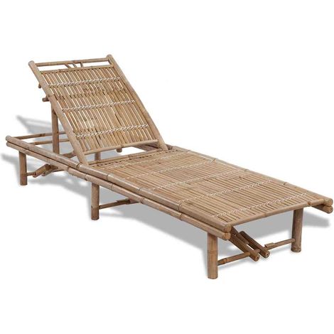 vidaXL Chaise longue Bambou (1/5)