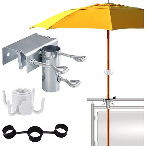 Support parasol balcon – pour balustrade / table – Ø 25‑38 mm – fixation (1/5)