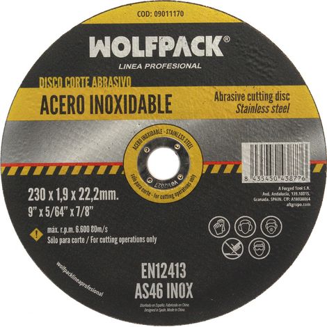 Mola abrasiva in acciaio inox ø 230x ø 22,2 mm spessore 1,9 mm disco radiale / smerigliatrice universale con tutte le smerigliatrici (1/4)