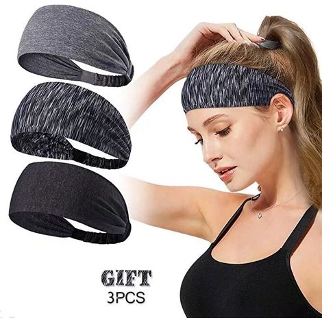 MINKUROW 3 Pezzi Fascia Per Capelli Da Donna Fascia Per Capelli Fasce Per Capelli Fascia Per Capelli Fascia Per Capelli Elastica Copricapi Per Yoga Quotidiano Sport-A (1/5)