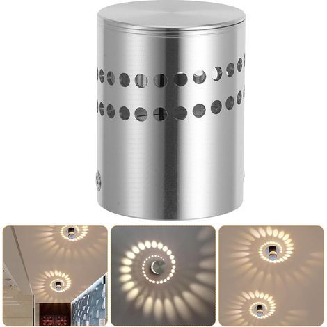 Éclairage moderne à projecteur, applique murale LED spirale d'intérieur 1 W, lampe d'ambiance, applique murale LED dissimulée en aluminium 3 W, plafonnier pour karaoké, bar, salon, chambre à coucher (1/5)