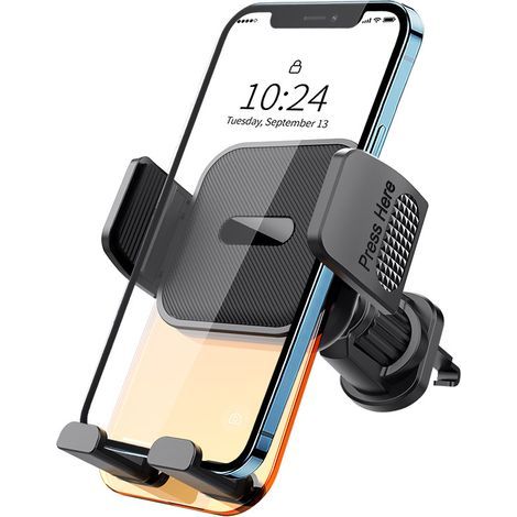 Support Téléphone Voiture, Porte Telephone Voiture Tableau de Bord Rotation SmartphoneVentouse Puissante-orange (1/5)