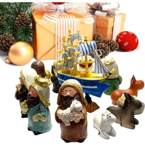 Figurines de Crèche de Noël Décoration Religieuse Figurines Miniatures (1/5)