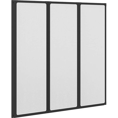 Paroi de douche Noir 120 x 2 x 117 cm Aluminium CFW406632 (1/5)