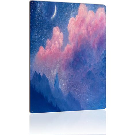 Plaque en Métal Style Vintage pour Café de la Montagne Himalaya, Fraîcheur et Majesté 30x20 cm. (1/5)