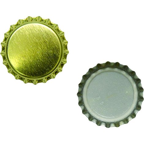 Tappo A Corona Oro ø 26,5 mm - busta da 100 pezzi - conf. 20 buste - 20 bs