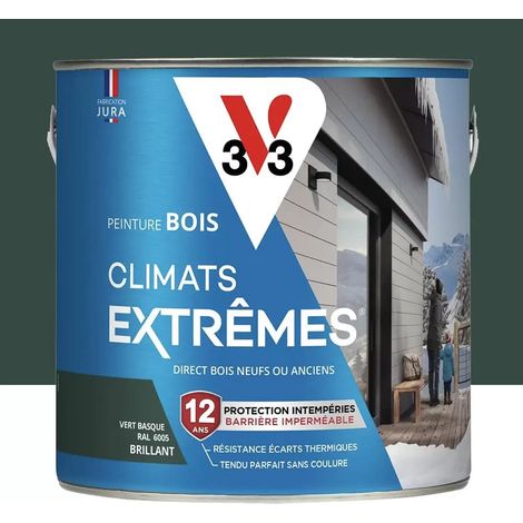 Peinture bois V33 Climats Extrêmes Brillant Vert Basque 2 L (1/3)