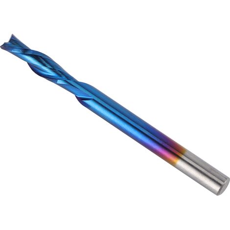 Schaftfräser aus Wolframstahl, linksgängig, 2-schneidig, 3,175 x 10 x 40 mm (1/5)