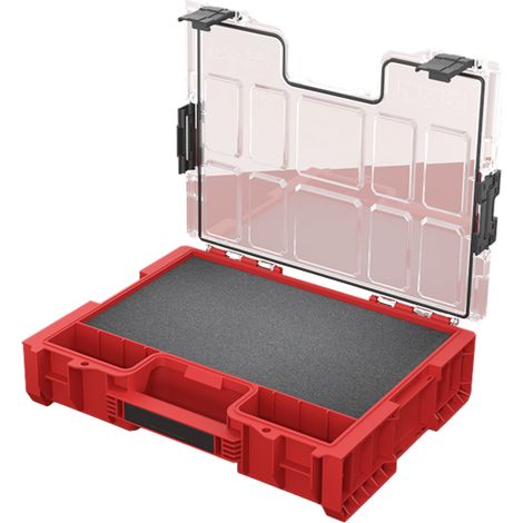 Organizador QBRICK PRO 300 MFI Rojo Ultra HD, caja grande con inserto de espuma.