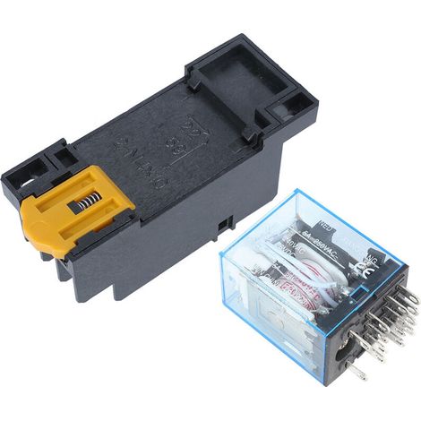 Kompaktes Spulenleistungsrelais mit Sockel – 14 Pins, 12 V DC (1/5)