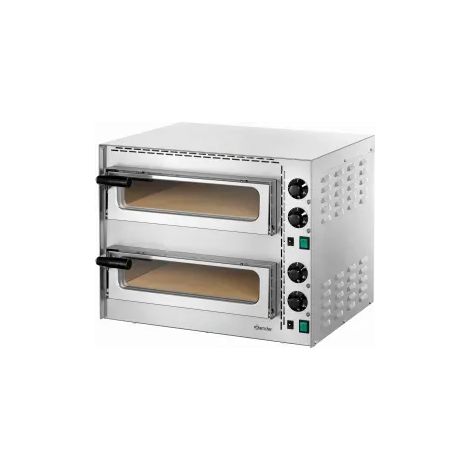 Four à pizza double électrique inox - Mini Plus 2 - 3,4 kW - Bartscher