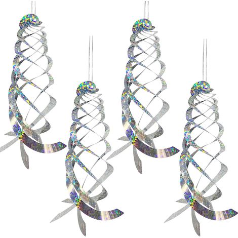 Répulsif Oiseaux Spirale 10pcs - 40cm Réflecteur Suspendu, Anti Pigeons, Jardin, Maison, Piscine (1/5)