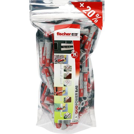 Fischer 535980 DUOPOWER 8 Big Pack Dübel 40 mm 8 mm 120 St.