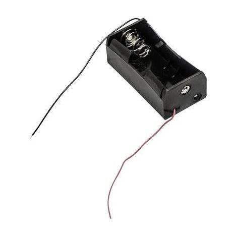 MPD BHDW Support de pile 1x LR20 (D) raccordement par fils (L x l x H) 69 x 36 x 27 mm (1/2)