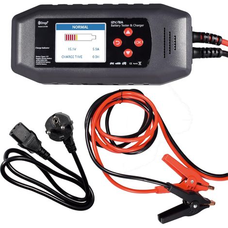 Chargeur-Testeur de Batterie 2-en-1 Intelligent 12V Universel AGM/EFB/LiFePO4 + Désulfatation • -20°C à 50°C pour Voitures, Camions, Bateaux (1/5)