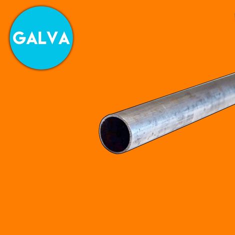 Deco Fer Forge – Tube rond en acier galvanisé 42,4mm – Épaisseur 2mm – Longueur 1,30m pour ferronnerie et menuiserie – Résistance à la corrosion (1/2)