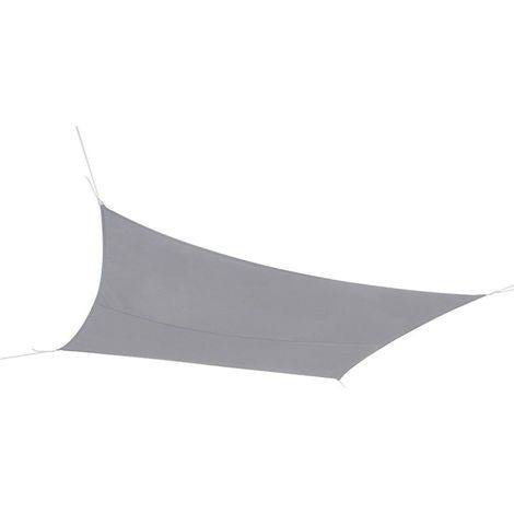 Voile d'ombrage rectangulaire en tissu - Gris clair - L 3 x l 2 m - Livraison gratuite (1/4)