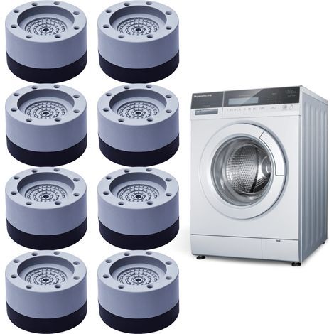 Patins anti vibration 8 pièces, patin anti vibration lave linge – amortisseurs antivibration pour machine à laver, pieds antidérapants pour éviter le bruit et le glissement