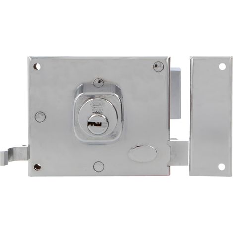 AMIG  Serrure en applique et verrous  72  100 x 85 mm  Acier  Chromé brillant - Droite (1/4)