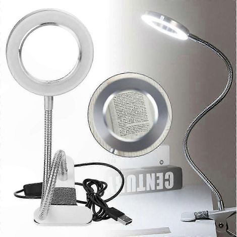 Büro-Stehlampe mit 8-facher Glaslupe für Maniküre, Tattoo-Studios, Kosmetikstudios und als Beleuchtung für medizinische Fachkräfte (1/4)