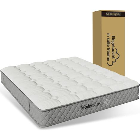 Matelas 7 zones ressorts ensachés 180x200x20cm H3 Oeko-Tex antidérapant