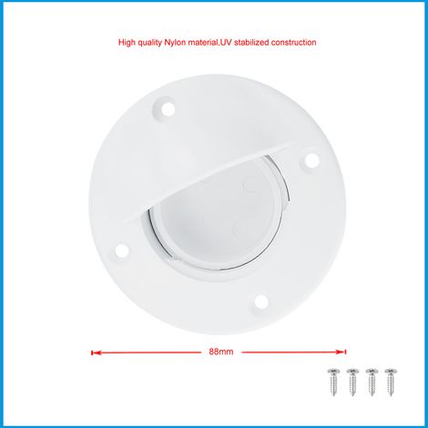 2PC universel blanc Nylon Marine bateau tableau arrière pont montage vidange dalot Valve bouchon à vis bonde bouchon accessoires de remplacement