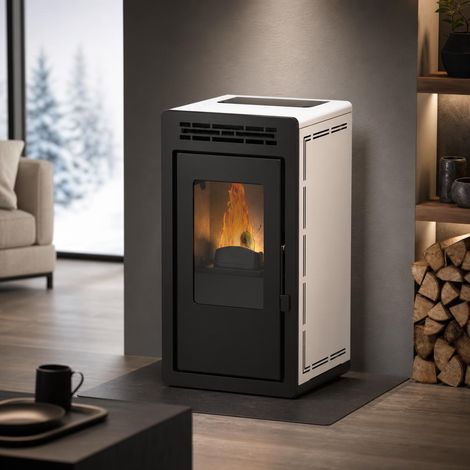 Estufa de pellets ULLER 11 kW Muspel + Wi-Fi, limpieza 10 minutos (1/4)