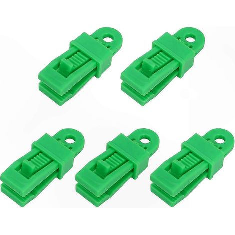 5 Pinces Tarp Réutilisables, Attaches de Tente Serre-Corde, Crochets de Camping pour Bâche, Verrous de Vent pour Extérieur (1/4)