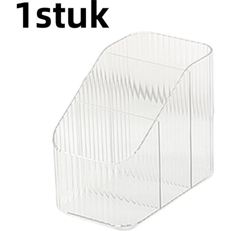 Étagère de rangement pour rouges à lèvres pinceaux de maquillage et stylos avec compartiments pour coiffeuse et bureau couleur blanche 1 pièce (1/5)