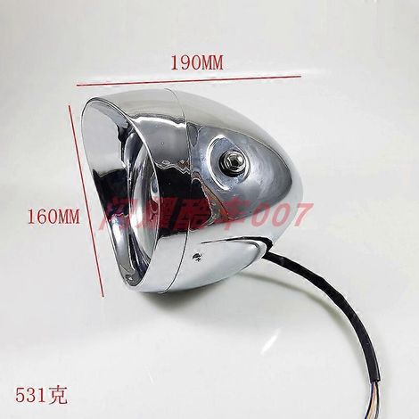 Livraison gratuite : accessoires pour moto rétro CG Ranger GN125 Tianjun, ensemble de phares LED angel eyes modifiés (phares électroplaqués A068) (1/5)