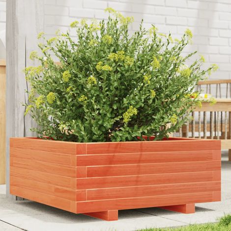 Blumentopf aus massivem Kiefernholz 60x60x26,5 cm (1/3)