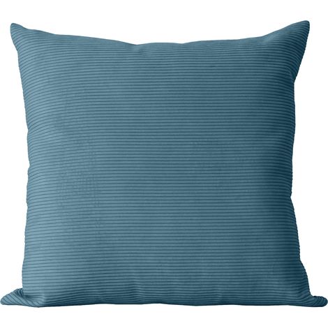 SACASA - Cojín cuadrado de terciopelo azul - 45x45 cm - DUNE