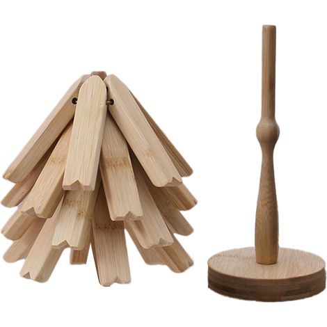 Dessous de plat en bois, forme arbre (1/5)
