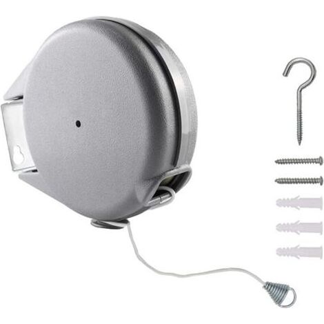 Corde à linge Rétractable, 12M Étendoir à linge Corde à Linge Rétractable Antidérapante Fil à Linge Corde à Linge Portable Camping Étendoirs Amovible (1/4)