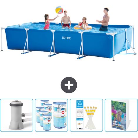Intex Piscine Tubulaire Rectangulaire - 450x220x84 cm - 5-pièces  SCB123 (1/5)