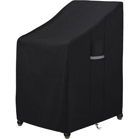 Housse Chaise Jardin pour 6 Chaises Empilables Imperméable Housse de Protection Fauteuil Extérieur avec Aération, Anti Vent, Anti UV Tissu Oxford 420D Bache Chaise de Jardin, 65x75x80/120cm (1/5)